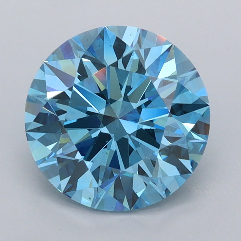 2.05 Carat Round Shaped, Ideal Cut, VS1 Clarity, IGI Certified Lab Grown Diamond