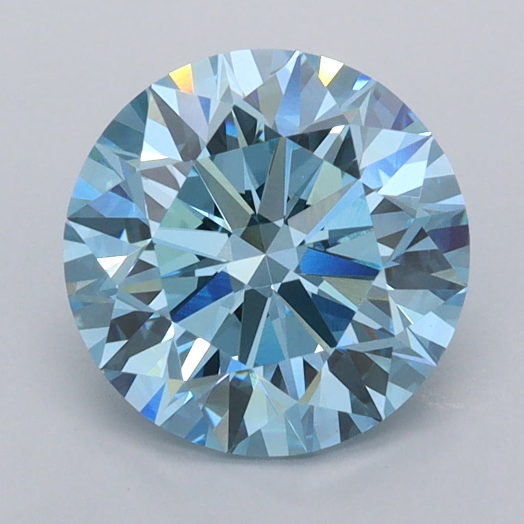 2.01 Carat Round Shaped, Ideal Cut, VVS2 Clarity, IGI Certified Lab Grown Diamond