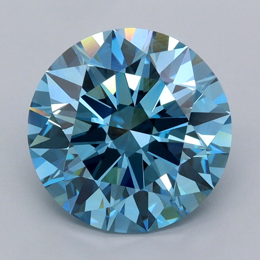 3.03 Carat Round Shaped, Ideal Cut, VVS2 Clarity, IGI Certified Lab Grown Diamond