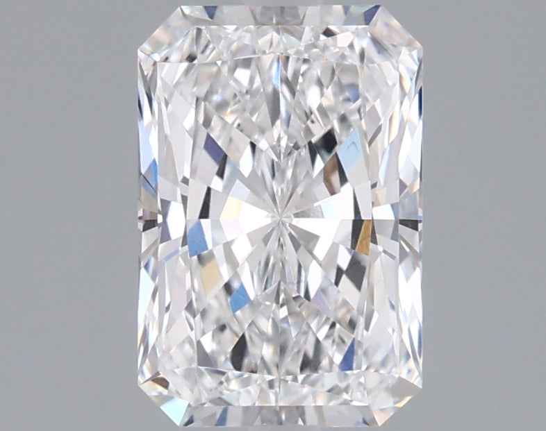 1.53 Carat Radiant Shaped, Ideal Cut, D Color, VVS2 Clarity, IGI Certified Lab Grown Diamond