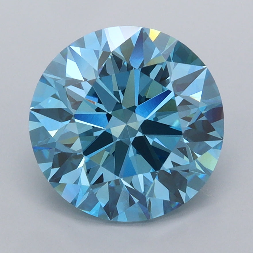 3.01 Carat Round Shaped, Ideal Cut, VVS2 Clarity, IGI Certified Lab Grown Diamond