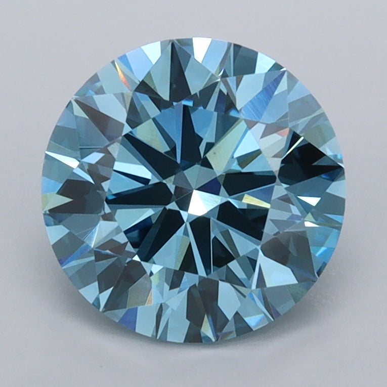 2.01 Carat Round Shaped, Ideal Cut, VVS2 Clarity, IGI Certified Lab Grown Diamond
