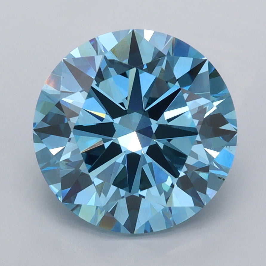 3.00 Carat Round Shaped, Excellent Cut, VS1 Clarity, IGI Certified Lab Grown Diamond