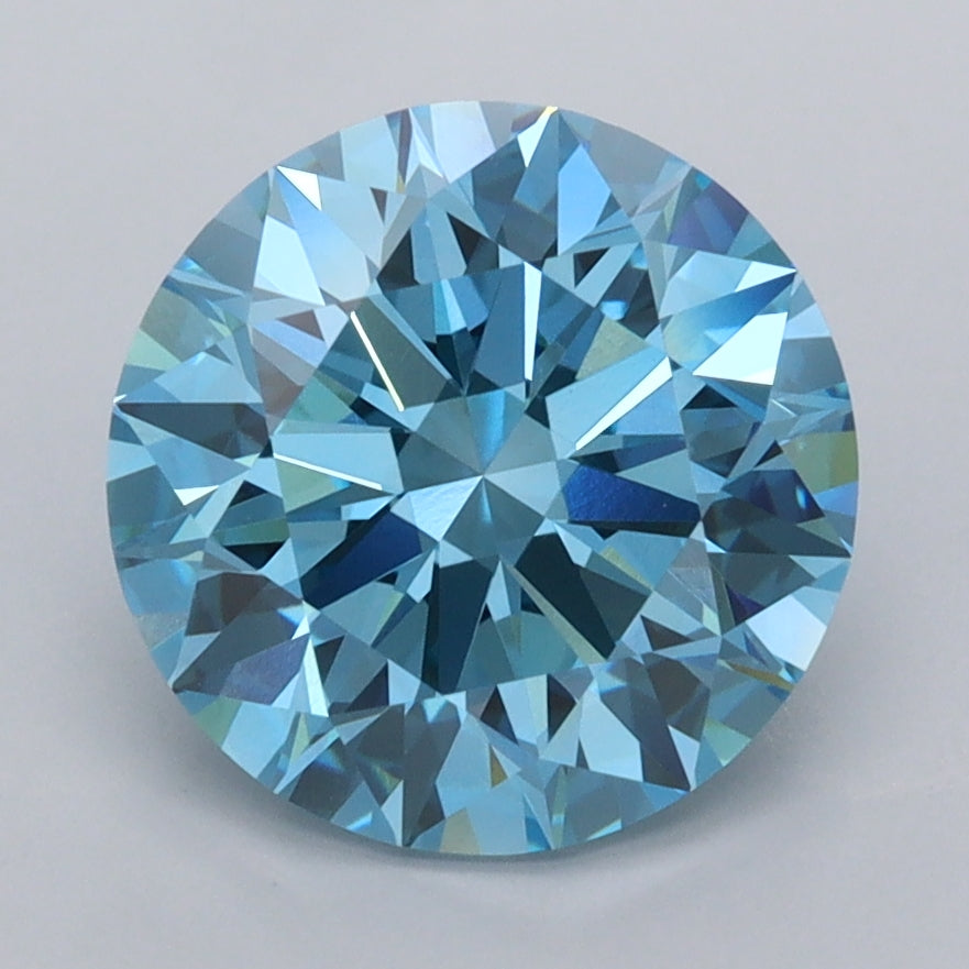 3.03 Carat Round Shaped, Ideal Cut, VVS2 Clarity, IGI Certified Lab Grown Diamond