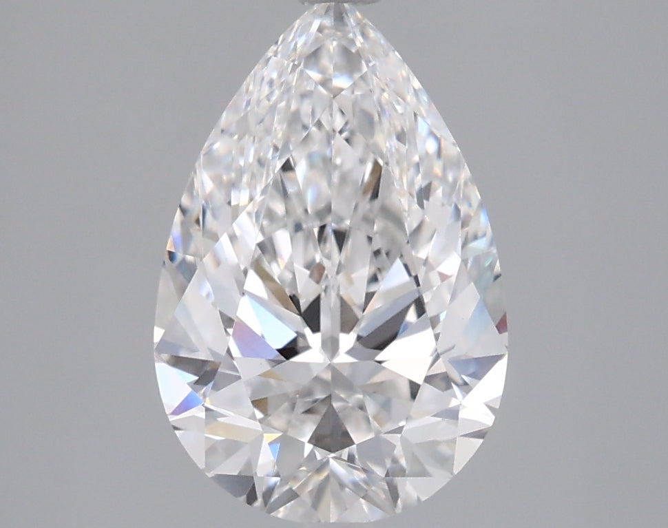 2.55 Carat Pear Shaped, Ideal Cut, D Color, VVS2 Clarity, IGI Certified Lab Grown Diamond
