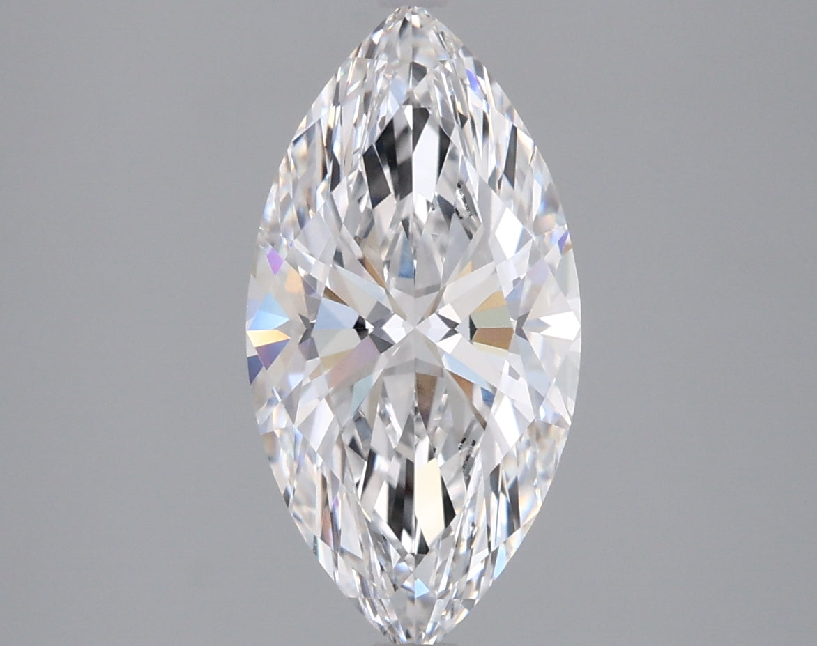 2.02 Carat Marquise Shaped, Ideal Cut, D Color, VVS2 Clarity, IGI Certified Lab Grown Diamond