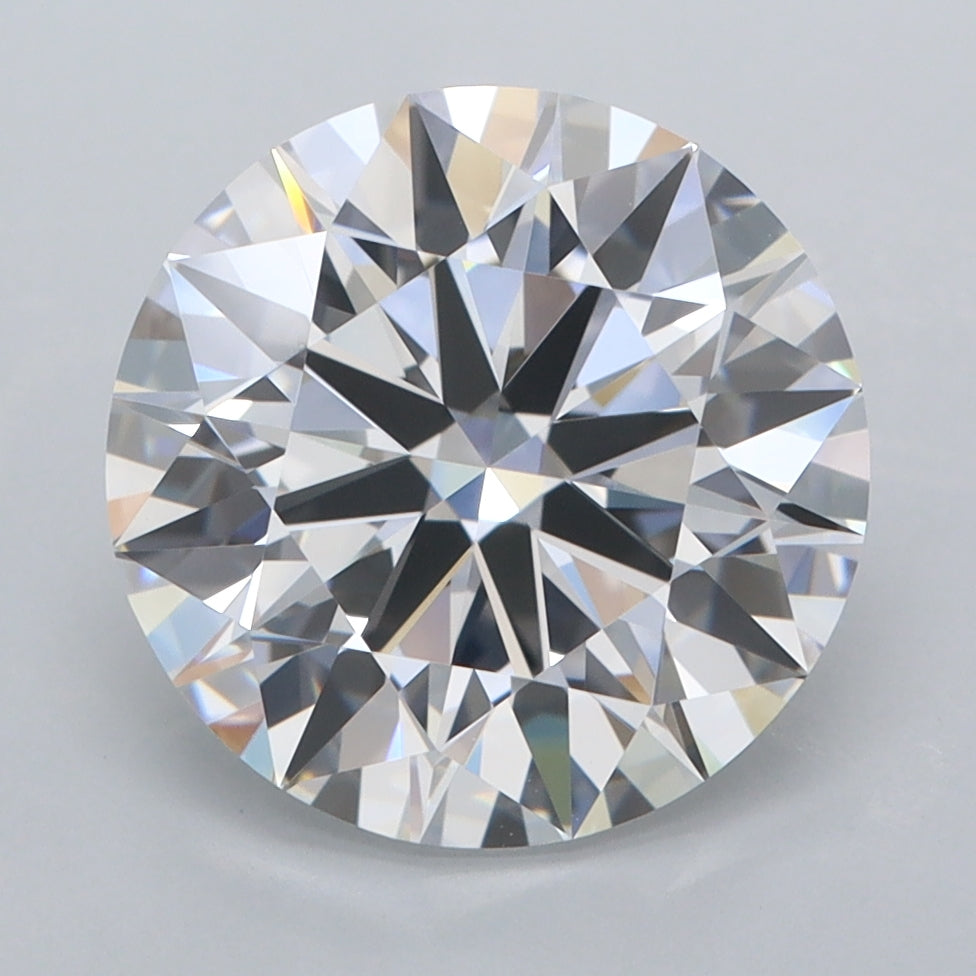 4.05 Carat Round Shaped, Ideal Cut, D Color, VVS2 Clarity, IGI Certified Lab Grown Diamond