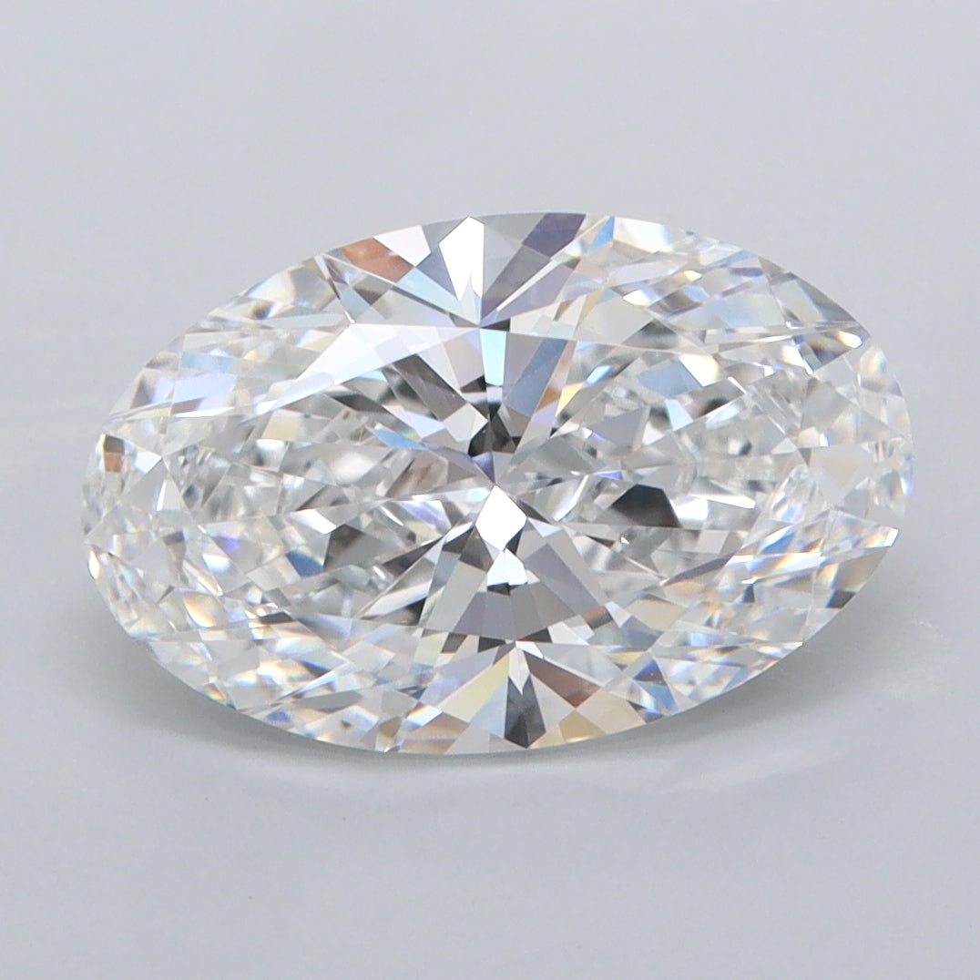 3.05 Carat Oval Shaped, Ideal Cut, E Color, VVS1 Clarity, IGI Certified Lab Grown Diamond
