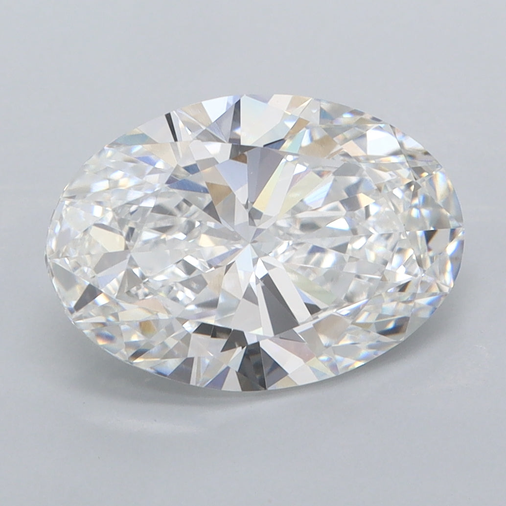 3.00 Carat Oval Shaped, Excellent Cut, D Color, VVS2 Clarity, IGI Certified Lab Grown Diamond