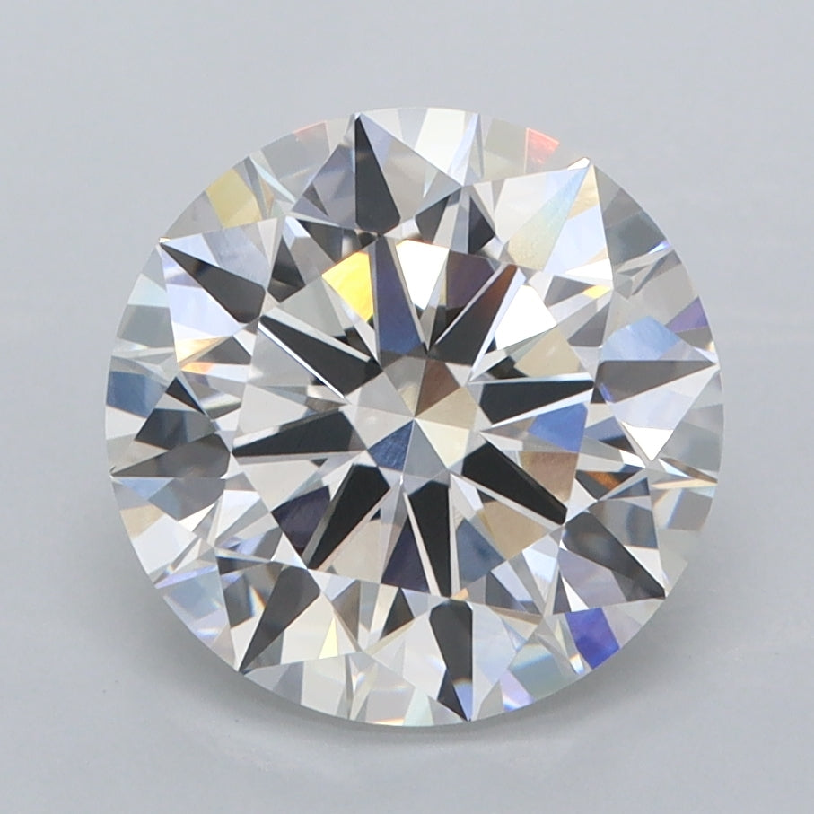 3.07 Carat Round Shaped, Ideal Cut, F Color, VVS2 Clarity, IGI Certified Lab Grown Diamond