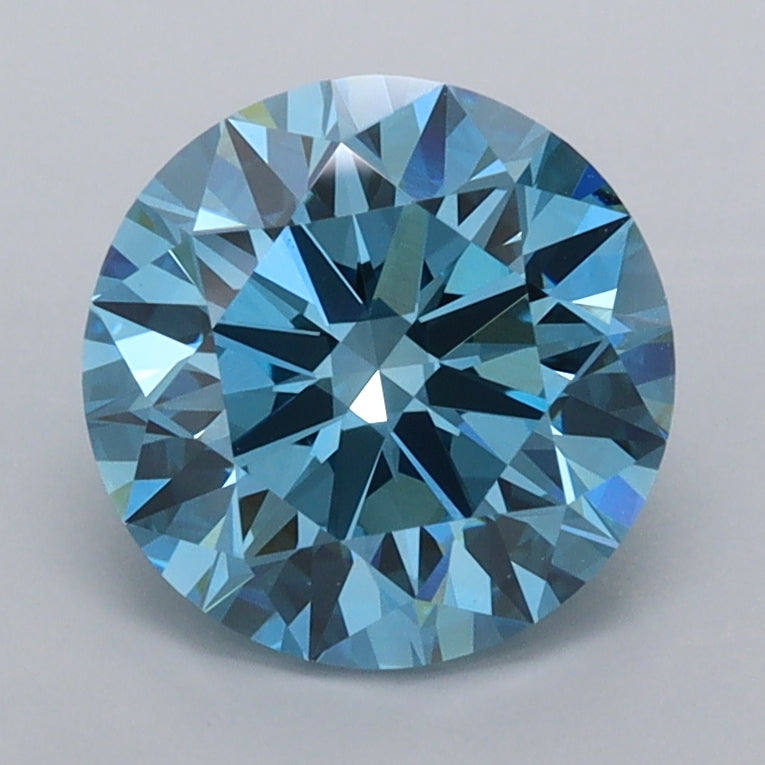 2.01 Carat Round Shaped, Ideal Cut, VS1 Clarity, IGI Certified Lab Grown Diamond