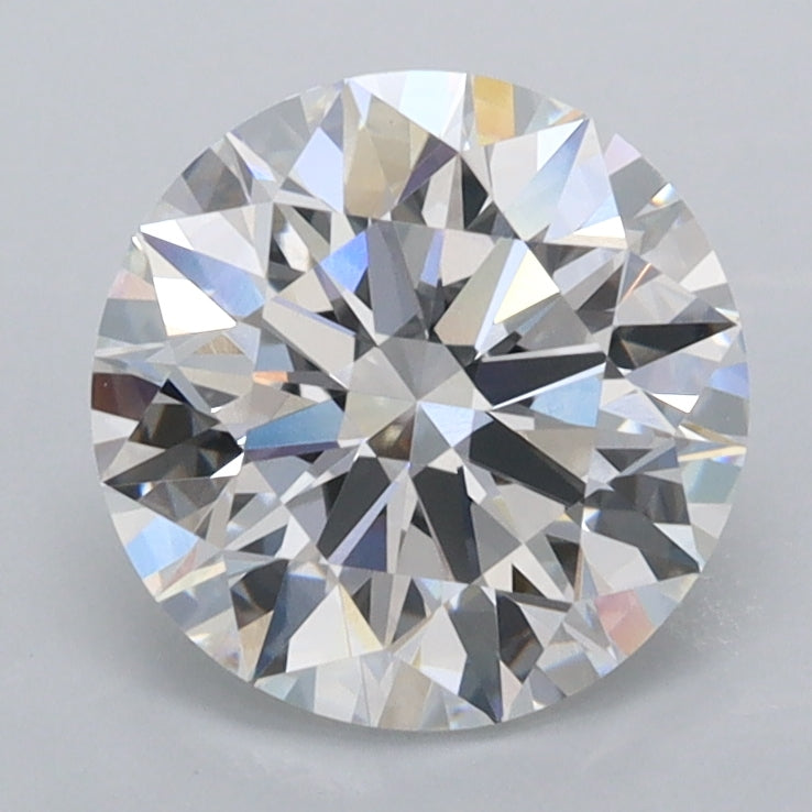 2.05 Carat Round Shaped, Ideal Cut, D Color, VVS2 Clarity, IGI Certified Lab Grown Diamond
