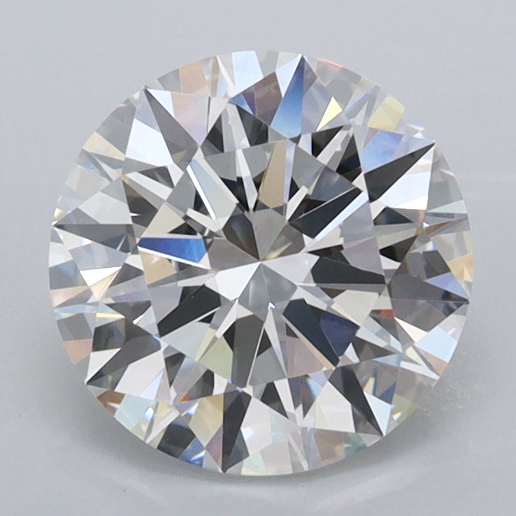 2.03 Carat Round Shaped, Ideal Cut, D Color, VVS2 Clarity, IGI Certified Lab Grown Diamond
