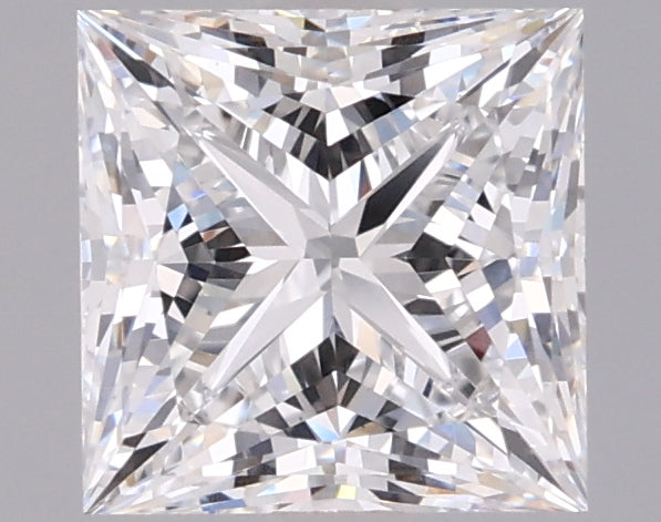 2.04 Carat Princess Shaped, Ideal Cut, D Color, VS1 Clarity, IGI Certified Lab Grown Diamond