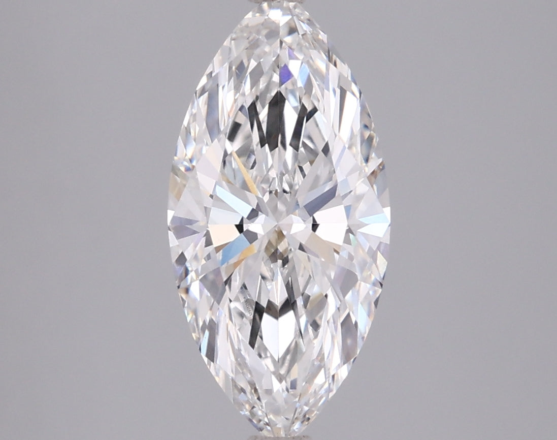 2.00 Carat Marquise Shaped, Ideal Cut, E Color, VVS2 Clarity, IGI Certified Lab Grown Diamond