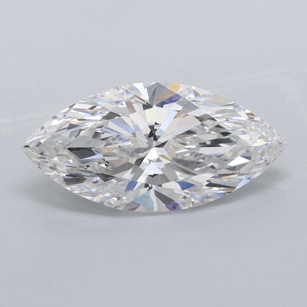 1.50 Carat Marquise Shaped, Ideal Cut, E Color, VVS1 Clarity, IGI Certified Lab Grown Diamond