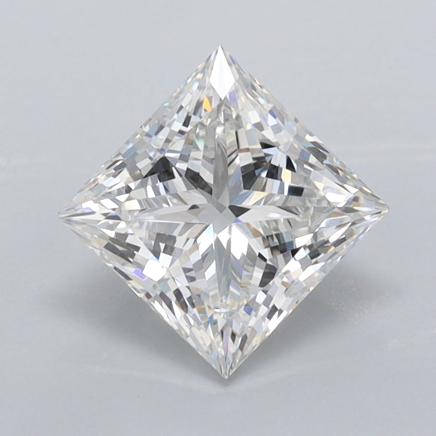 1.56 Carat Princess Shaped, Ideal Cut, F Color, VVS1 Clarity, IGI Certified Lab Grown Diamond