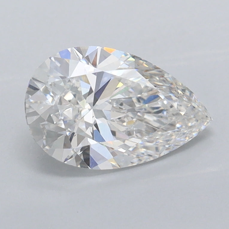 1.00 Carat Pear Shaped, Ideal Cut, E Color, VVS2 Clarity, IGI Certified Lab Grown Diamond