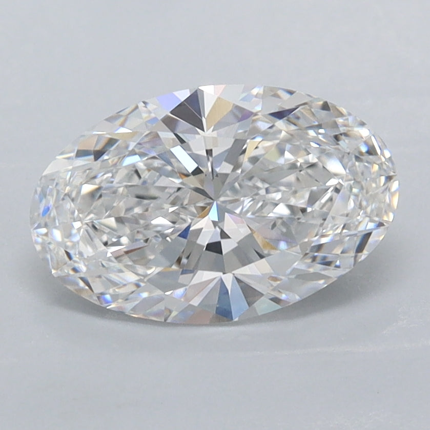 1.66 Carat Oval Shaped, Ideal Cut, E Color, VVS2 Clarity, IGI Certified Lab Grown Diamond