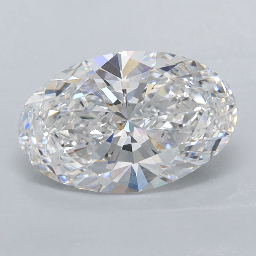 1.56 Carat Oval Shaped, Ideal Cut, D Color, VVS2 Clarity, IGI Certified Lab Grown Diamond