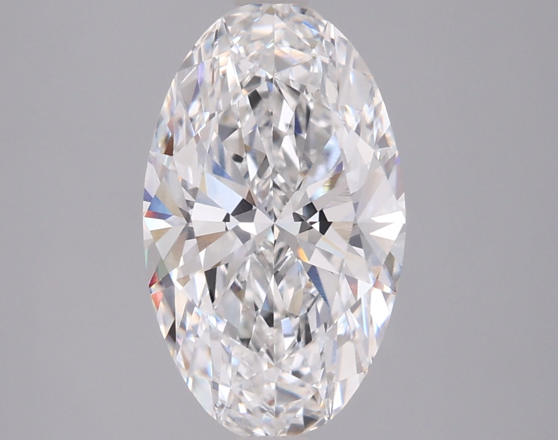 2.56 Carat Oval Shaped, Ideal Cut, D Color, VVS2 Clarity, IGI Certified Lab Grown Diamond