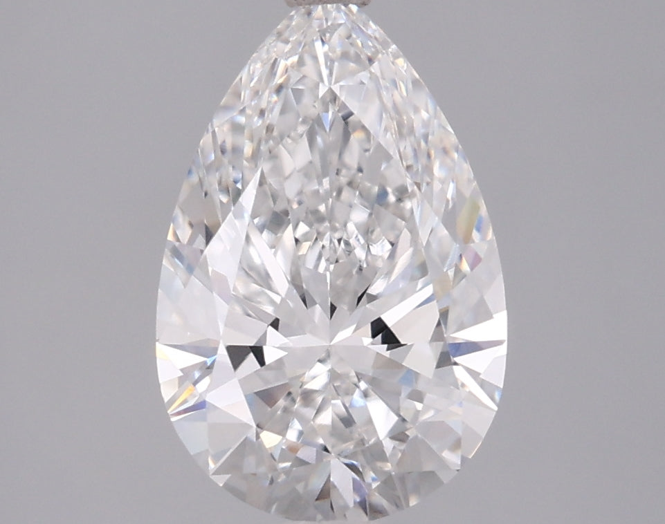 2.02 Carat Pear Shaped, Ideal Cut, D Color, VVS2 Clarity, IGI Certified Lab Grown Diamond