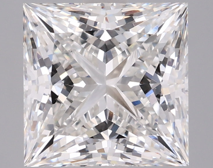 3.04 Carat Princess Shaped, Ideal Cut, F Color, VVS1 Clarity, IGI Certified Lab Grown Diamond