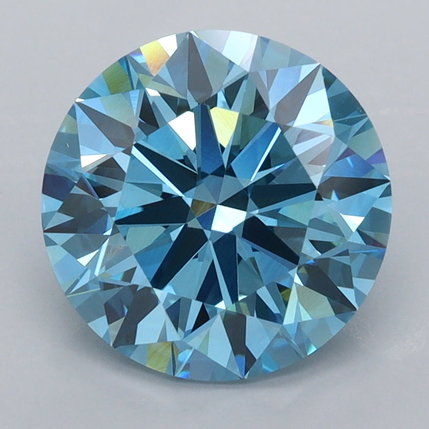 3.06 Carat Round Shaped, Ideal Cut, VVS2 Clarity, IGI Certified Lab Grown Diamond