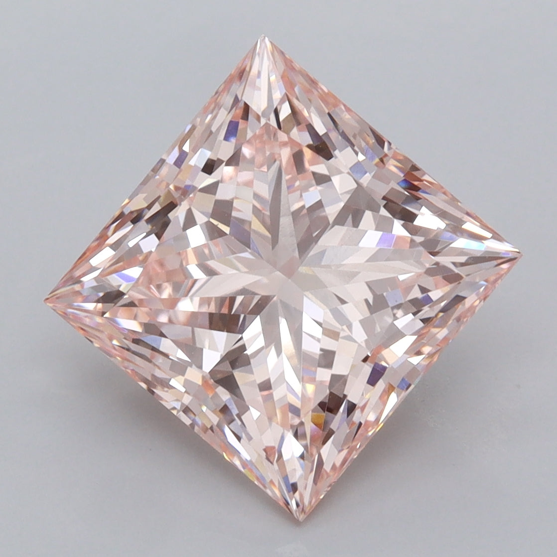 5.05 Carat Princess Shaped, Ideal Cut, VS1 Clarity, IGI Certified Lab Grown Diamond