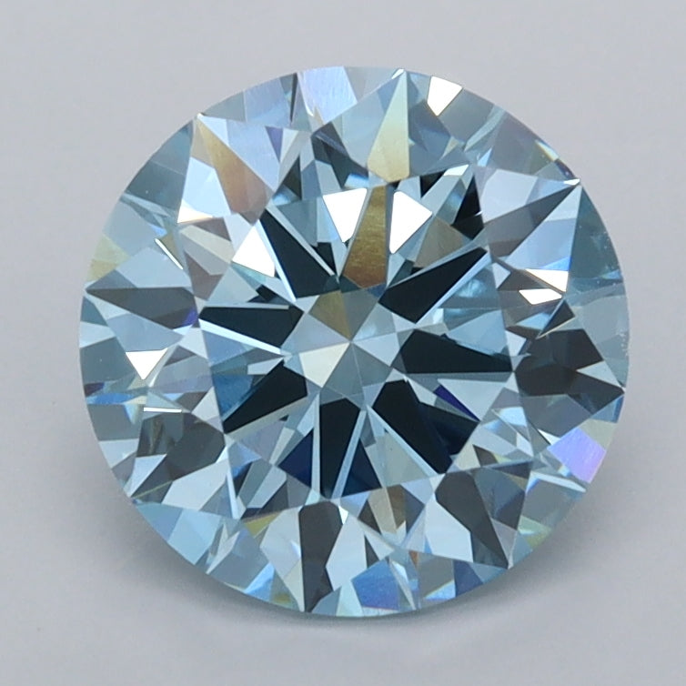 2.04 Carat Round Shaped, Ideal Cut, VVS2 Clarity, IGI Certified Lab Grown Diamond