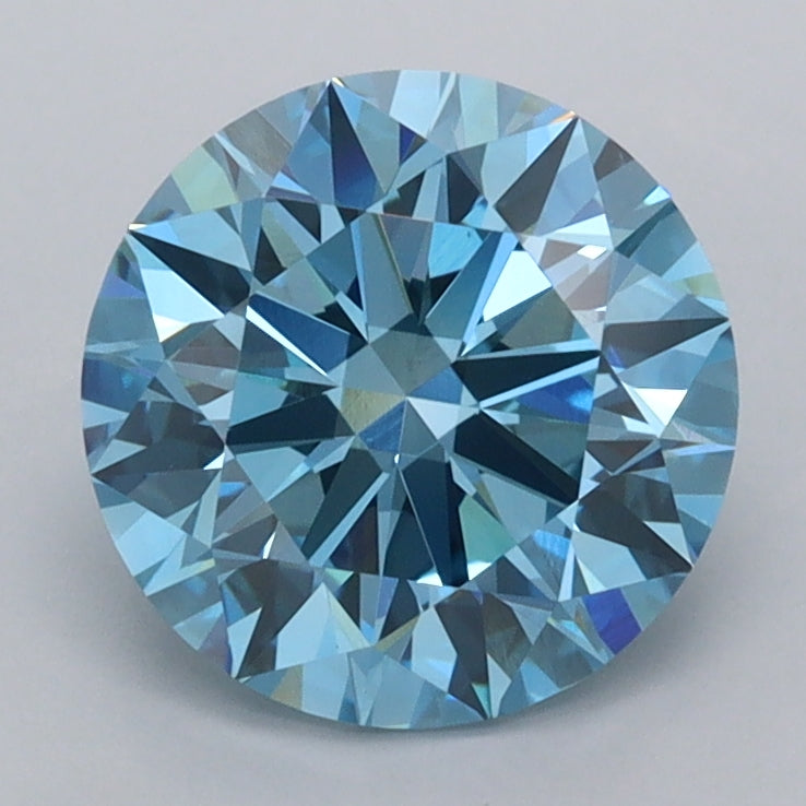 2.06 Carat Round Shaped, Ideal Cut, VVS1 Clarity, IGI Certified Lab Grown Diamond