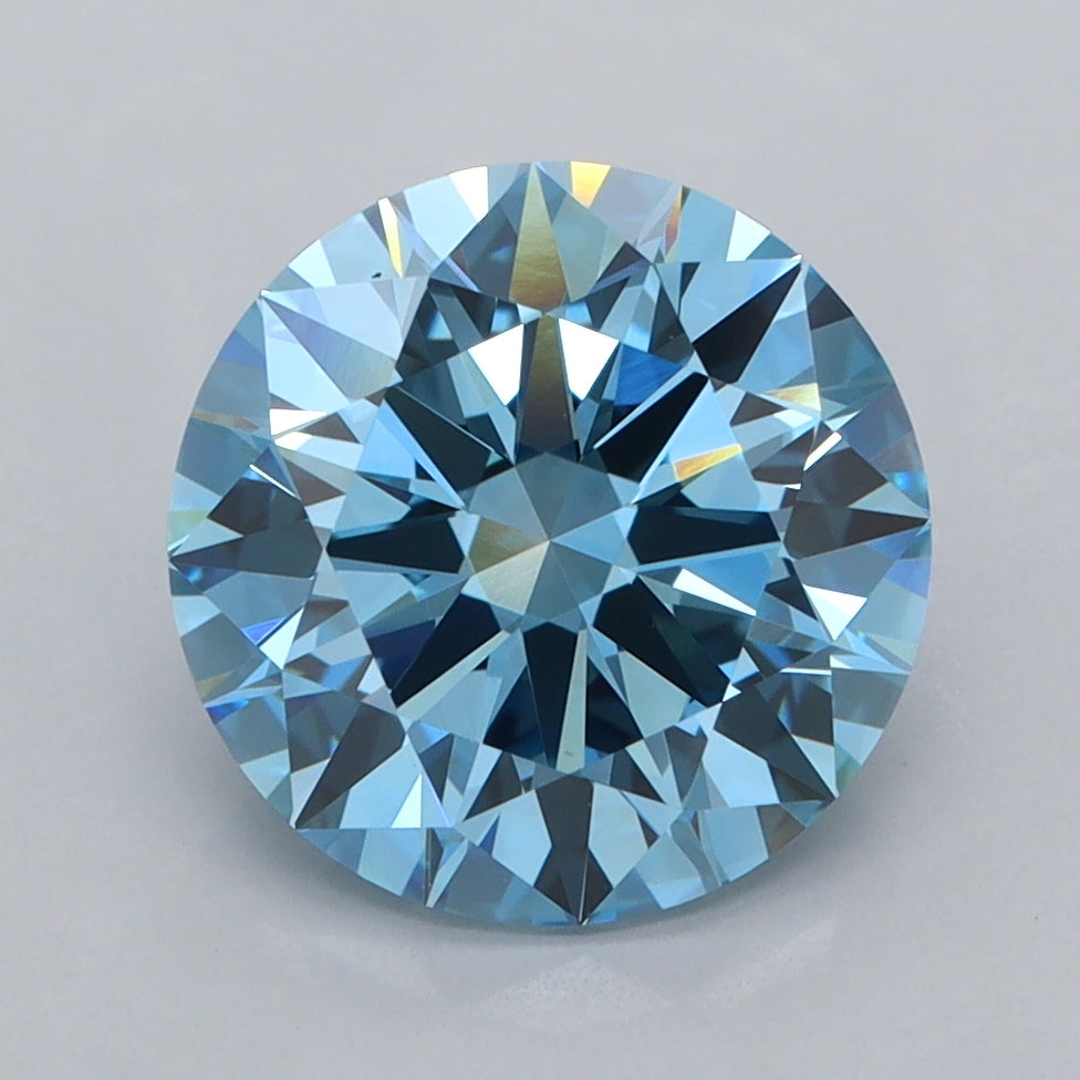 3.01 Carat Round Shaped, Ideal Cut, VVS2 Clarity, IGI Certified Lab Grown Diamond