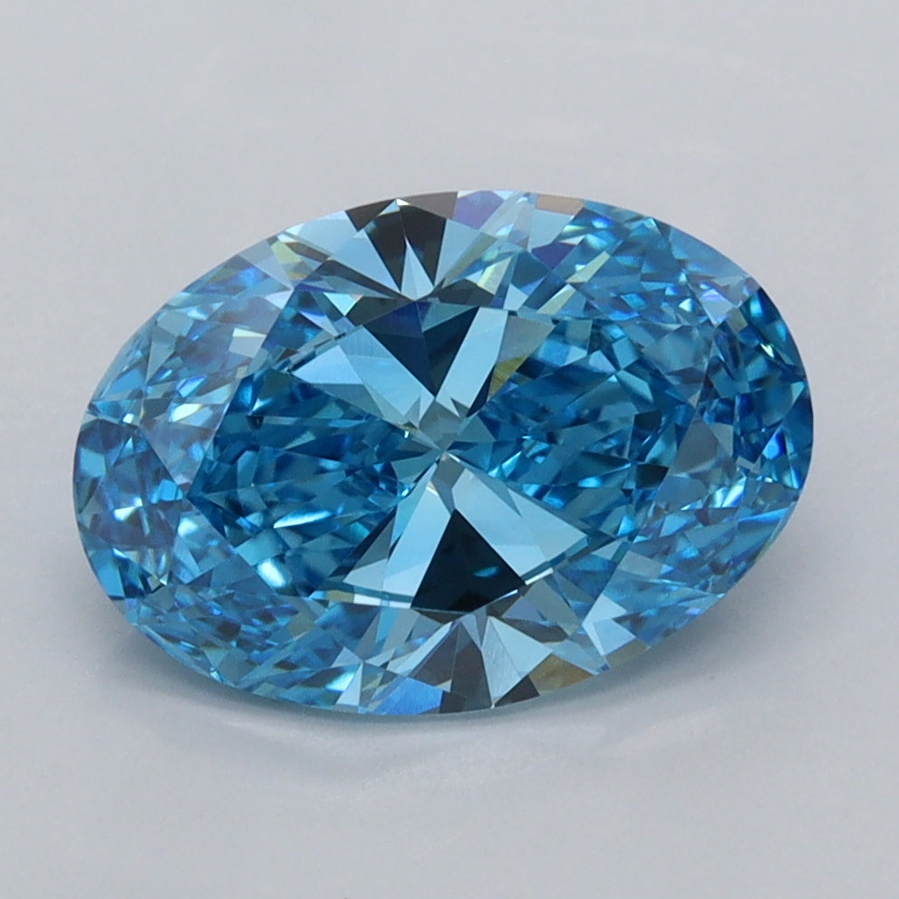 2.50 Carat Oval Shaped, Ideal Cut, VVS2 Clarity, IGI Certified Lab Grown Diamond