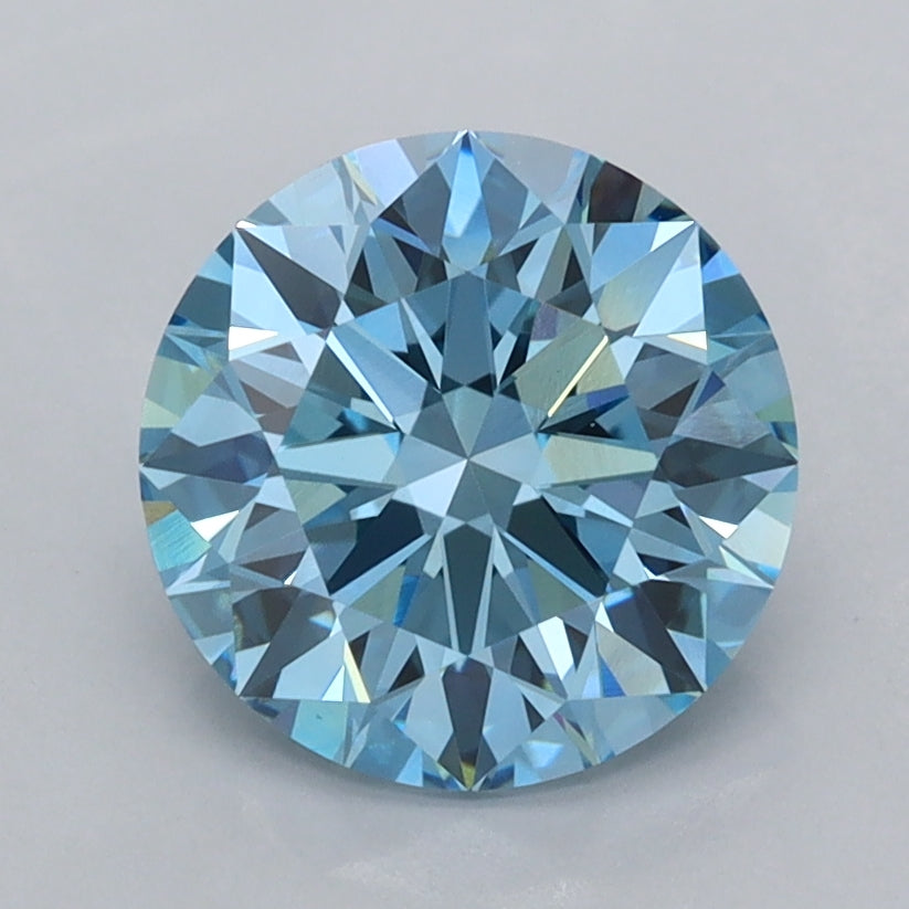 2.01 Carat Round Shaped, Ideal Cut, VVS2 Clarity, IGI Certified Lab Grown Diamond
