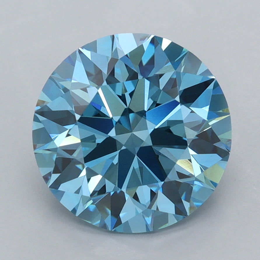 3.03 Carat Round Shaped, Ideal Cut, VVS2 Clarity, IGI Certified Lab Grown Diamond