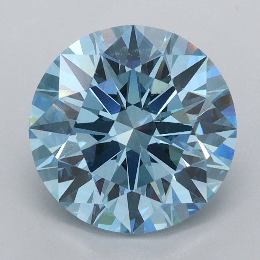 3.07 Carat Round Shaped, Ideal Cut, VVS1 Clarity, IGI Certified Lab Grown Diamond