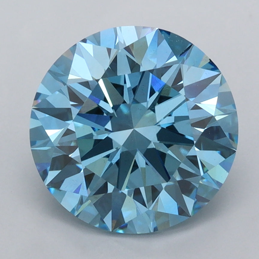 3.15 Carat Round Shaped, Ideal Cut, VS1 Clarity, IGI Certified Lab Grown Diamond