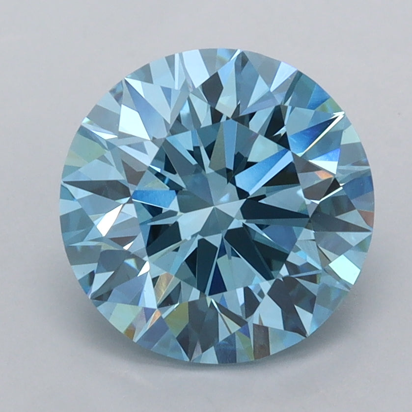 2.52 Carat Round Shaped, Ideal Cut, VS1 Clarity, IGI Certified Lab Grown Diamond