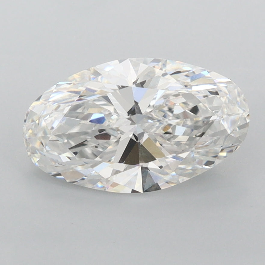 1.53 Carat Oval Shaped, Ideal Cut, E Color, FL Clarity, IGI Certified Lab Grown Diamond