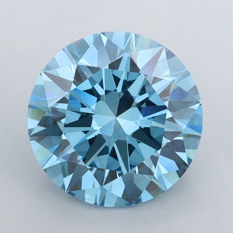 3.01 Carat Round Shaped, Excellent Cut, VVS2 Clarity, IGI Certified Lab Grown Diamond