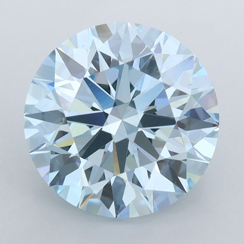 3.03 Carat Round Shaped, Ideal Cut, VVS2 Clarity, IGI Certified Lab Grown Diamond