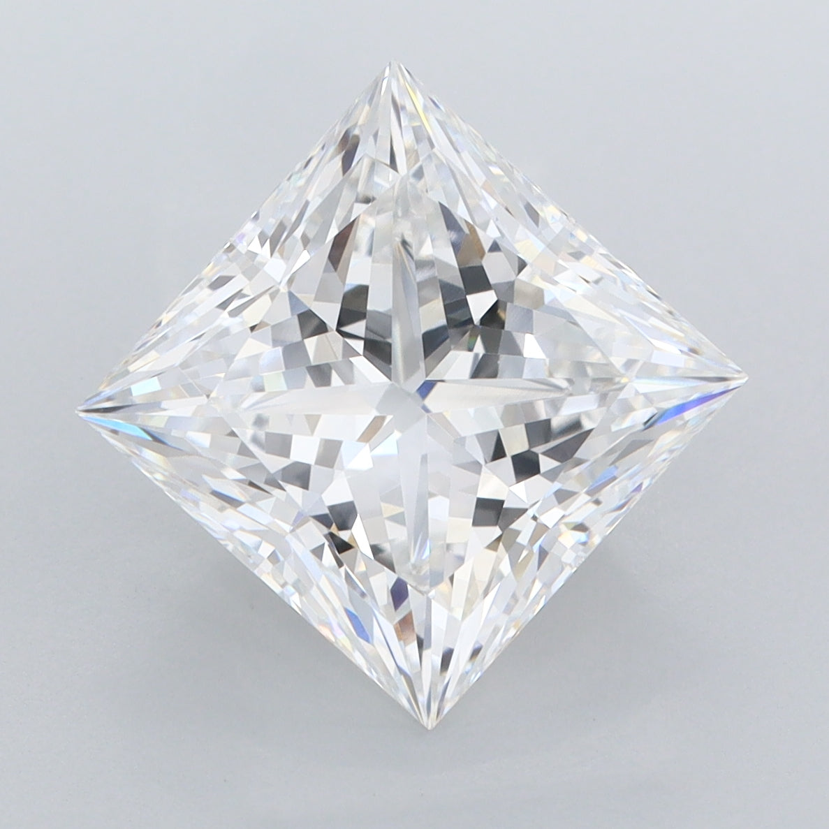 5.05 Carat Princess Shaped, Ideal Cut, D Color, VVS1 Clarity, IGI Certified Lab Grown Diamond