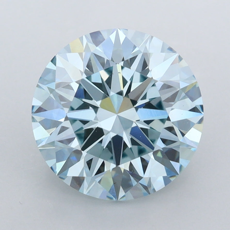 3.05 Carat Round Shaped, Ideal Cut, VVS2 Clarity, IGI Certified Lab Grown Diamond