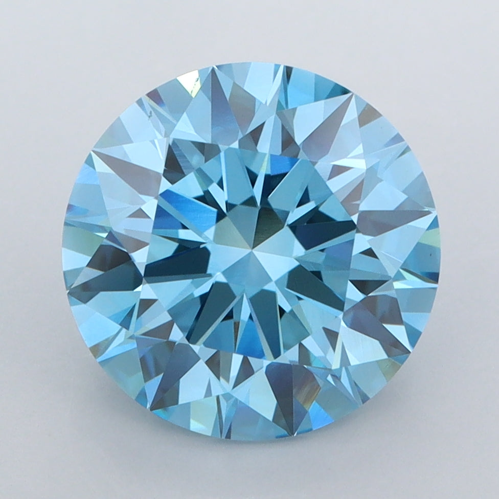 4.02 Carat Round Shaped, Ideal Cut, VVS2 Clarity, IGI Certified Lab Grown Diamond