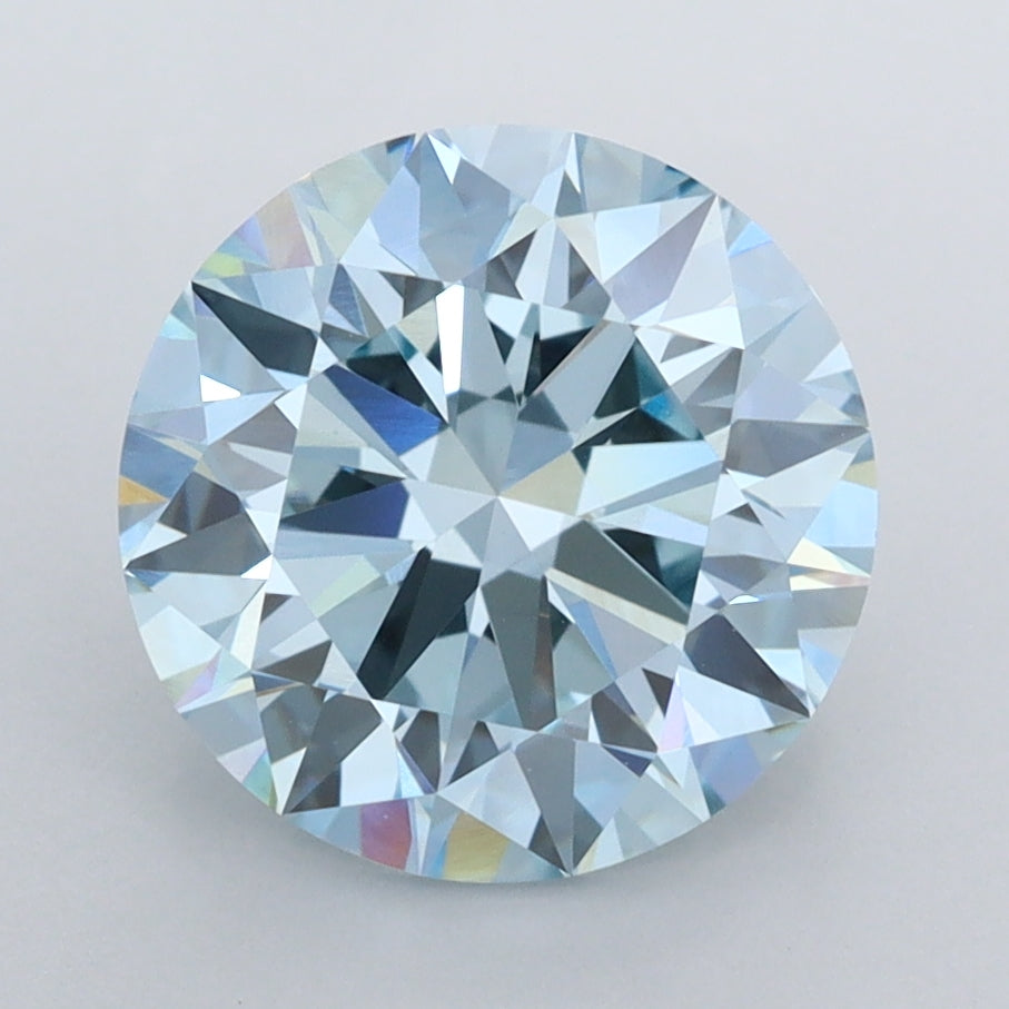 2.98 Carat Round Shaped, Ideal Cut, VVS2 Clarity, IGI Certified Lab Grown Diamond