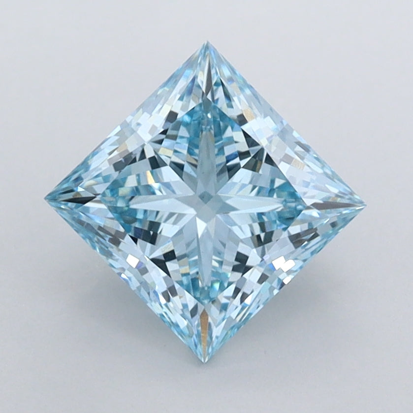 1.51 Carat Princess Shaped, Ideal Cut, VVS2 Clarity, IGI Certified Lab Grown Diamond
