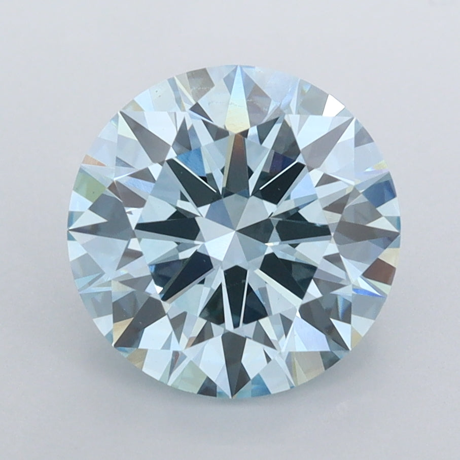2.55 Carat Round Shaped, Ideal Cut, VS1 Clarity, IGI Certified Lab Grown Diamond
