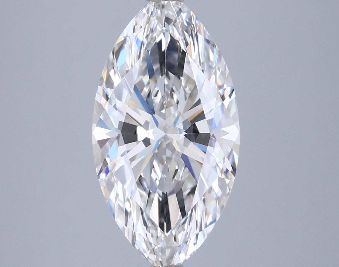 3.08 Carat Marquise Shaped, Ideal Cut, E Color, VVS1 Clarity, IGI Certified Lab Grown Diamond