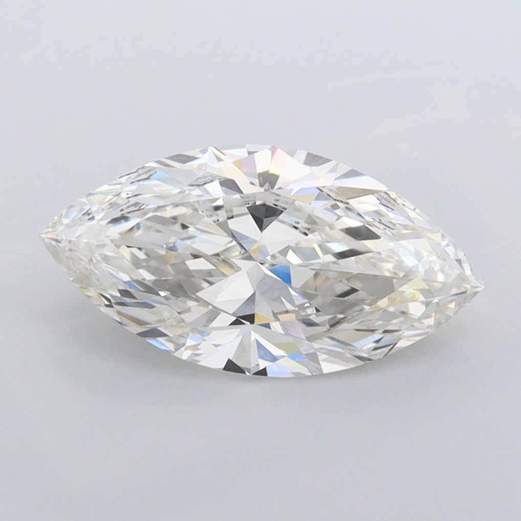 1.61 Carat Marquise Shaped, Excellent Cut, G Color, VS1 Clarity, IGI Certified Lab Grown Diamond
