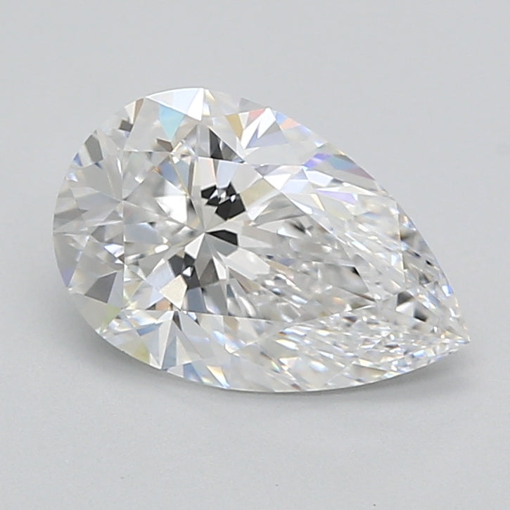 2.03 Carat Pear Shaped, Excellent Cut, D Color, VVS1 Clarity, IGI Certified Lab Grown Diamond